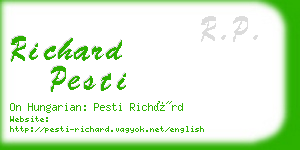 richard pesti business card